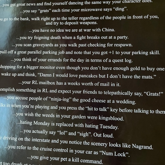 World of Warcraft Poster Sz 24x36 Large College Collection Wall Room Decor - Picture 6 of 8